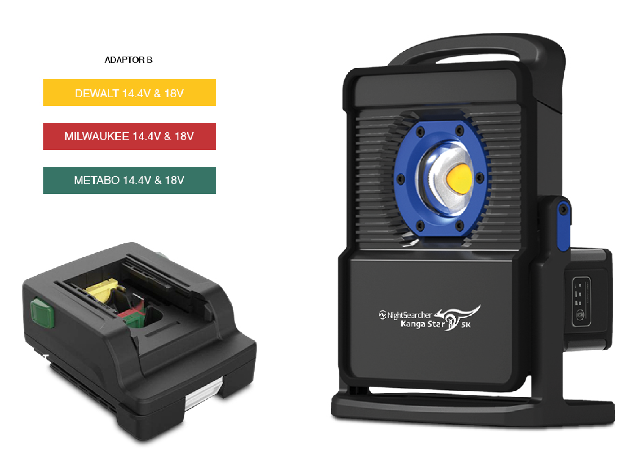 KangaStar 5K | 5000 Lumens | Powertool Battery Work light