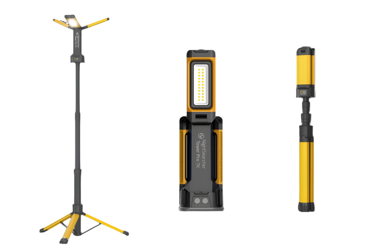 エンジェルワンド イエローフローライト&タイガーアイ Tower Pro 7K | 7000 Lumens | Rechargeable Work Light