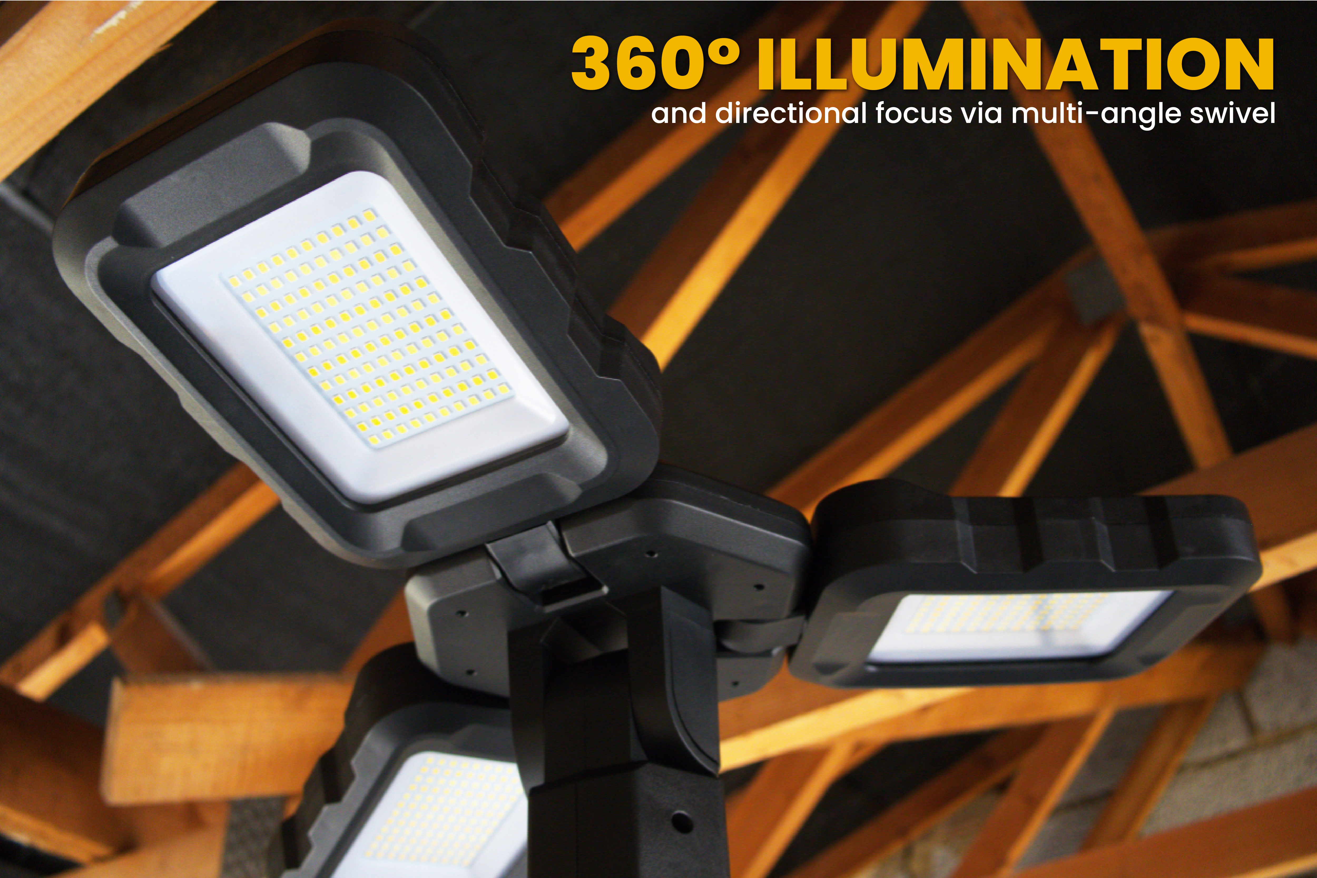 TriStar Connect | 10,000 Lumens | Hybrid (Powertool battery +AC) Tower Light