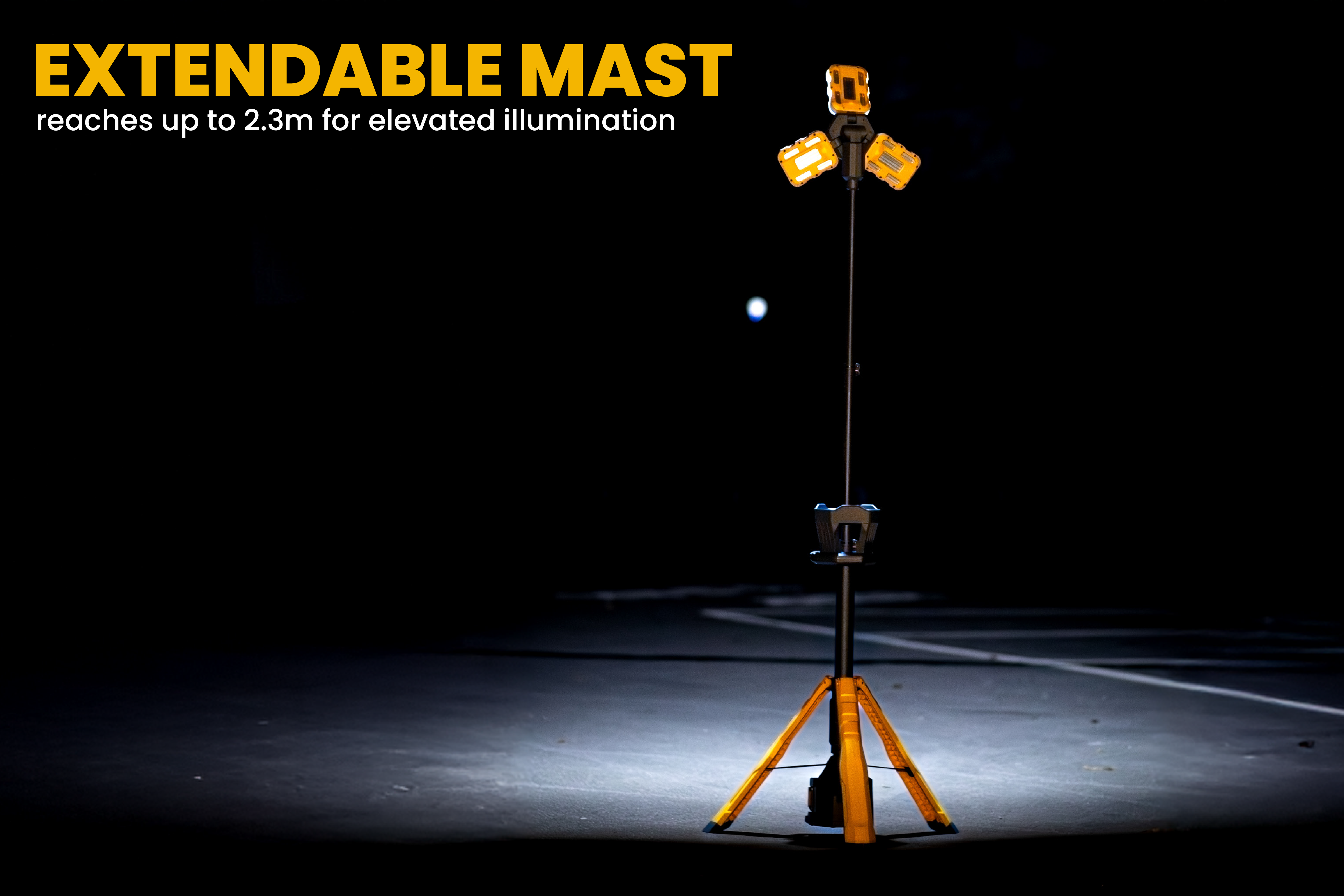 TriStar Connect | 10,000 Lumens | Hybrid (Powertool battery +AC) Tower Light